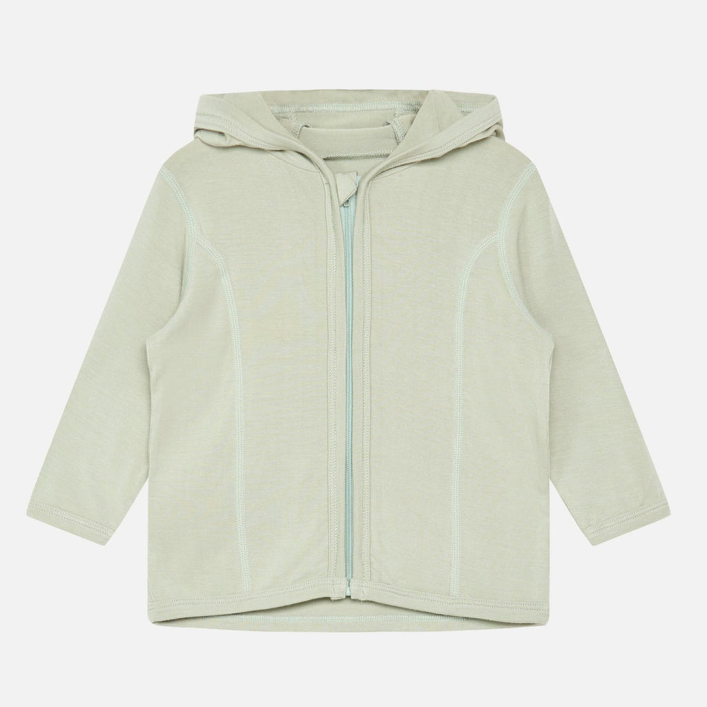 Hust & Claire jacket with hood bamboo HCCurd 37751 4409 green sage