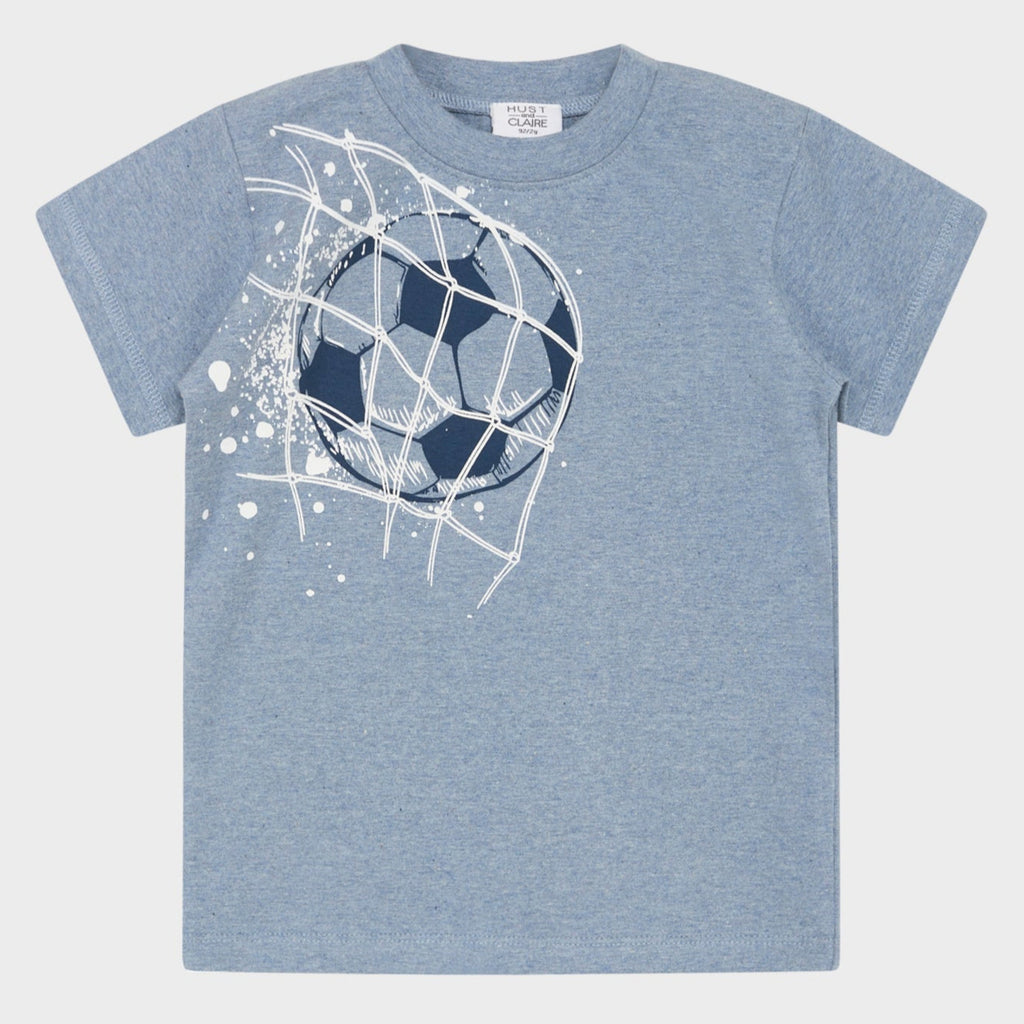 Hust & Claire T-Shirt Boy Fussball HCArthur 14937 2110 blue fog melange
