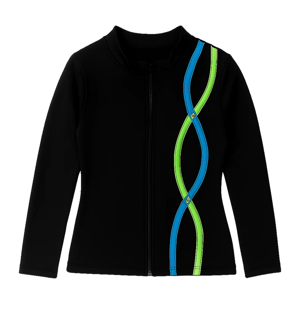 JERRY'S- Eiskunstlauf Jacke Schwarz Ribbon