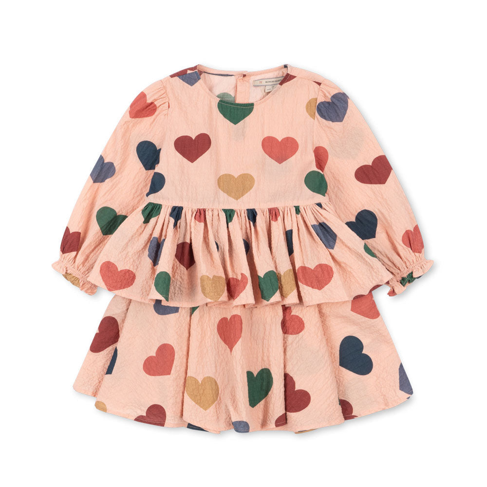 Konges_Sløjd_Kleid_Girl_mit_Herz_KS103794_coeur_rose_coloré_