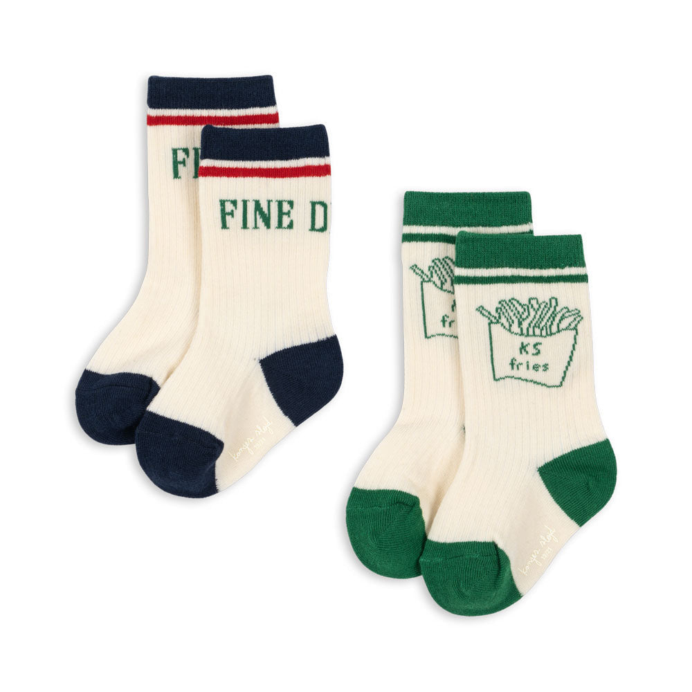 Konges_Sløjd_Rippensocken_2-er_Pack_Fine_Dining_