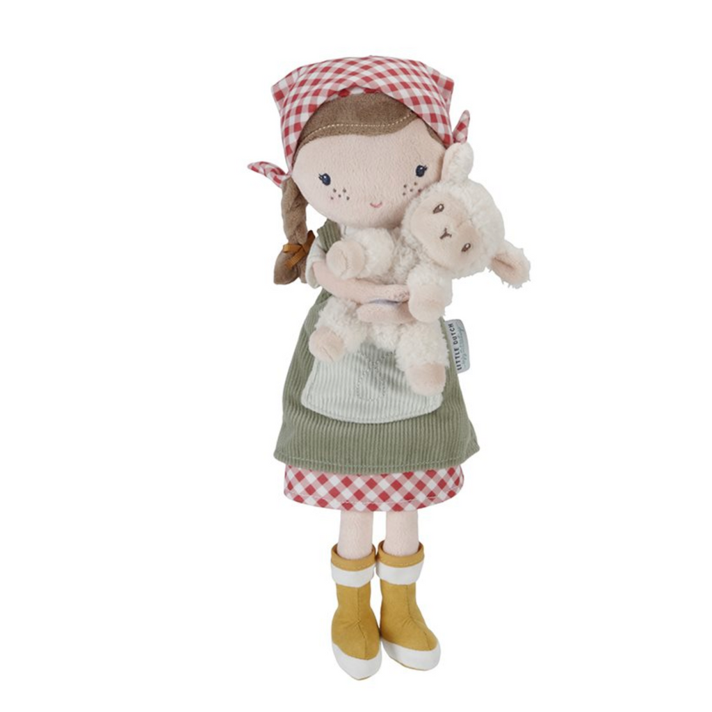 Little Dutch Cuddly doll farmer's wife pink with sheep LD4565