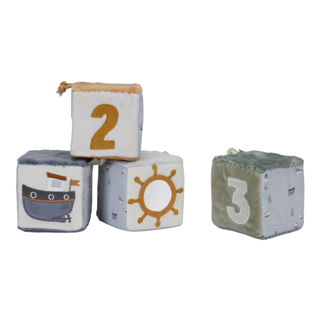 LITTLE DUTCH - Lot de 4 cubes en tissu Sailors Bay LD8616