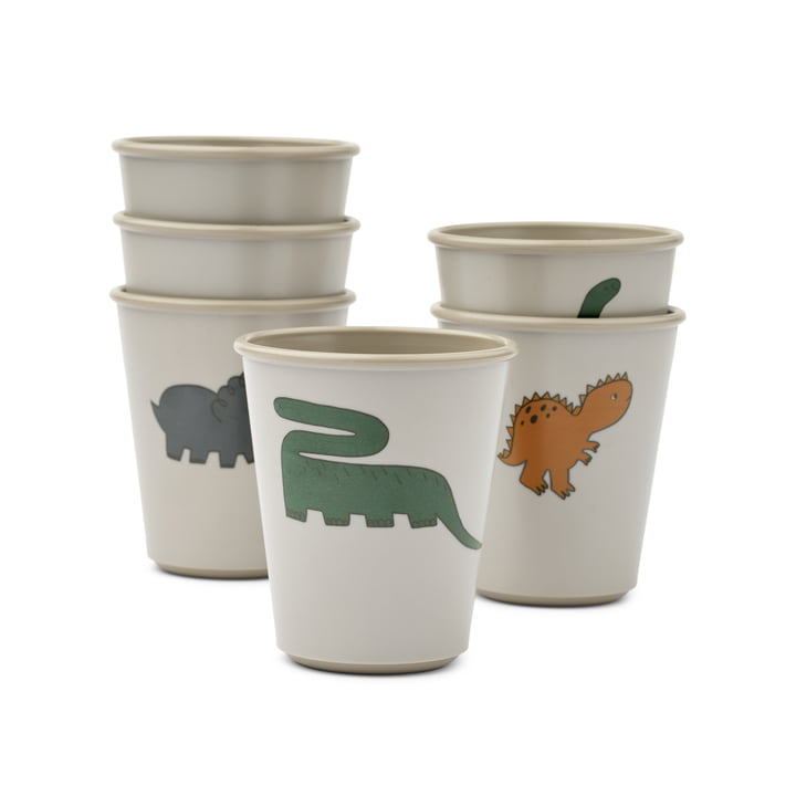 LIEWOOD-Lana-Tasse-Dinosaurs-mist-6er-Set