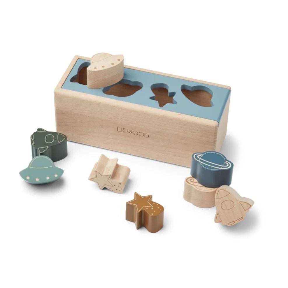 Liewood Steckspiel Midas Puzzle Box Space blue fog multi mix 9812 LW13063