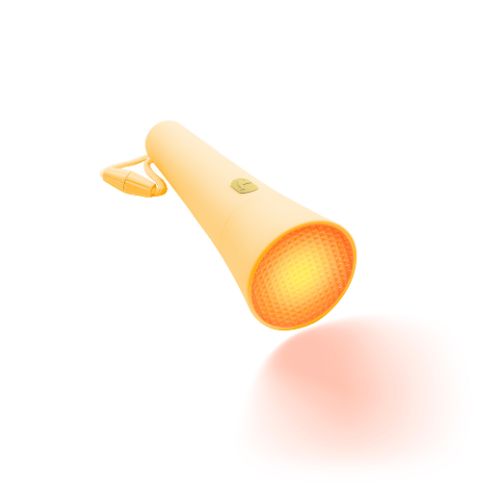 Lalarma Taschenlampe dimmbar mit Farbwechsel Gelb Yellow mit USB-C Aufladekabel
