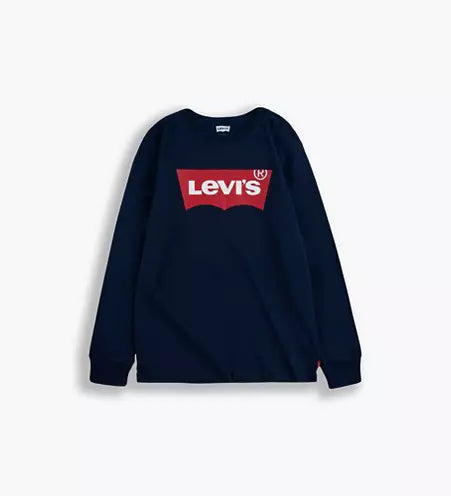 LEVIS - Дитяча темно-синя футболка з логотипом