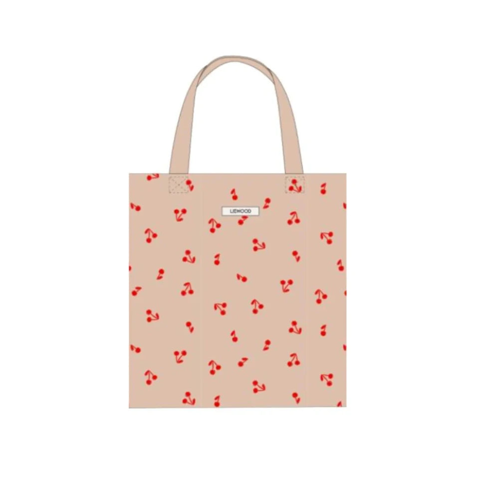 Organic Totebag "Cherries / Apple Blossom", small