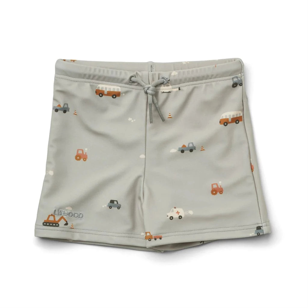Liewood swimming trunks Otto LW17608 vehicles dove blue