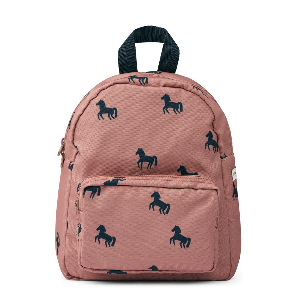 Rucsac pentru copii Liewood mediu Allan LW17860 Horses dark rosetta