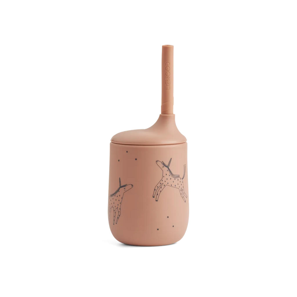 LIEWOOD - Trinklernbecher Ellis Sippy Cup 100% Silikon Unicorn Pale Tuscany