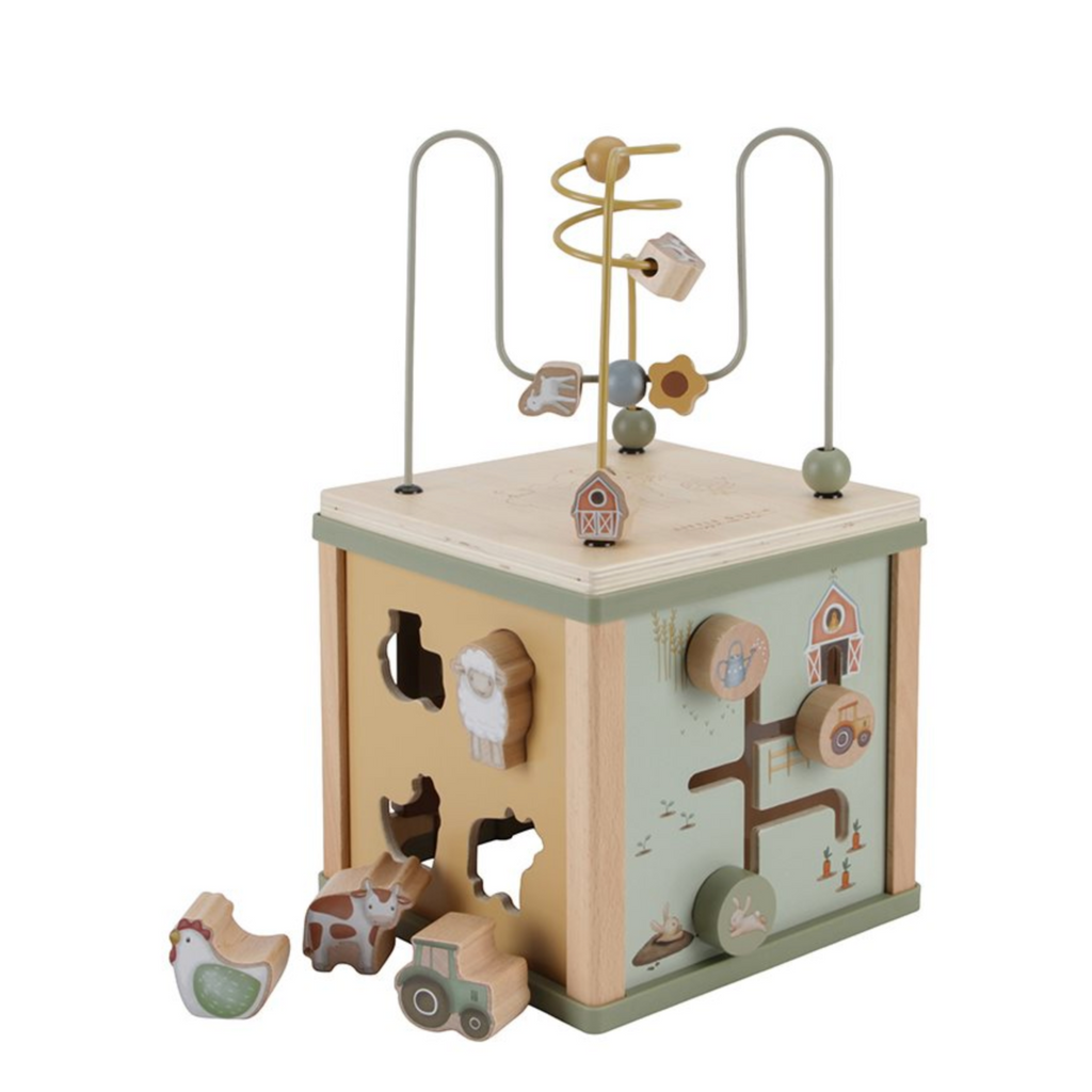 Little Dutch Cubo de actividades de madera Little Farm LD7131