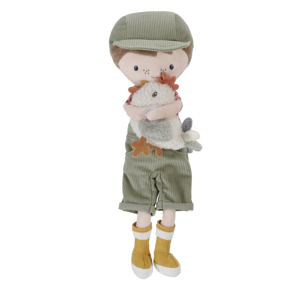 Little Dutch Kuschelpuppe Jim Bauer mit Huhn 35 cm LD4563