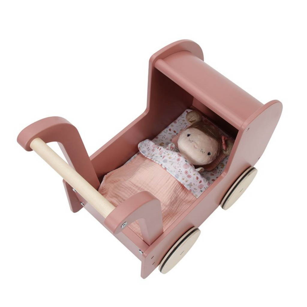 Little Dutch Doll's pram made of FSC wood including textiles and doll LD7108