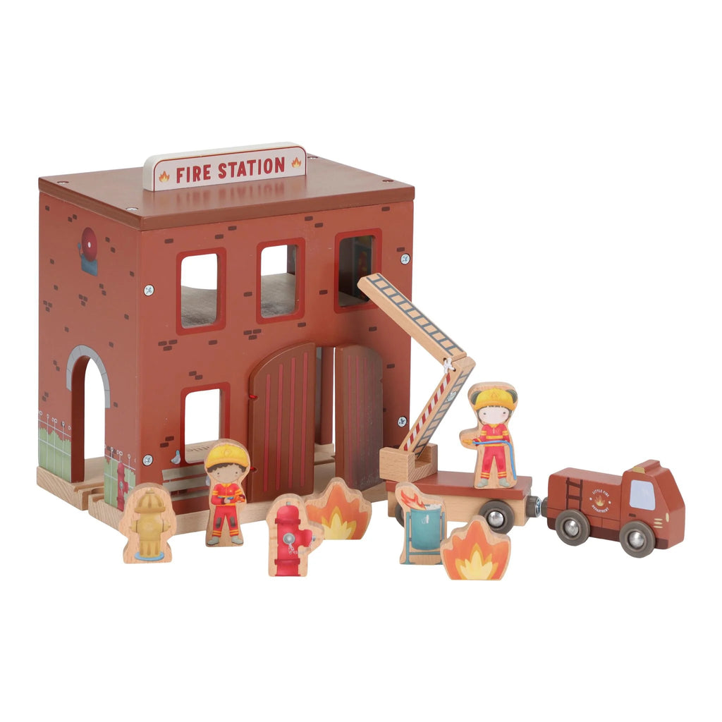 Little_Dutch_Feuerwehrhaus_Feuerwache_LD2538_rot_