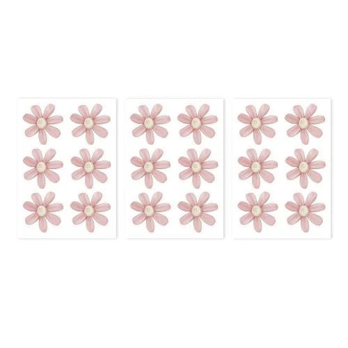 Little Dutch Wandaufkleber Pink Fairy Garden Blumen 3 Bögen WD345031