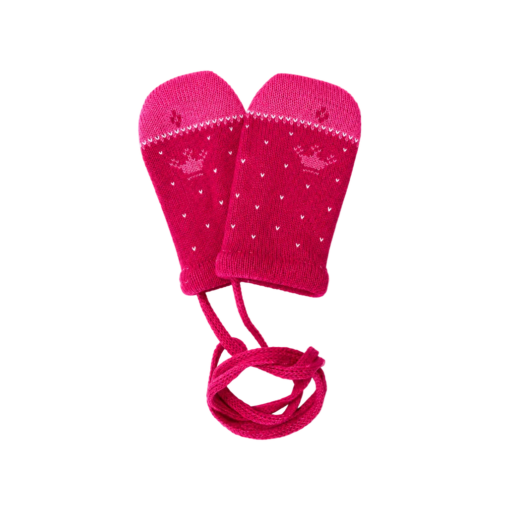 MAXIMO - Baby Fausthandschuhe Krone Pink