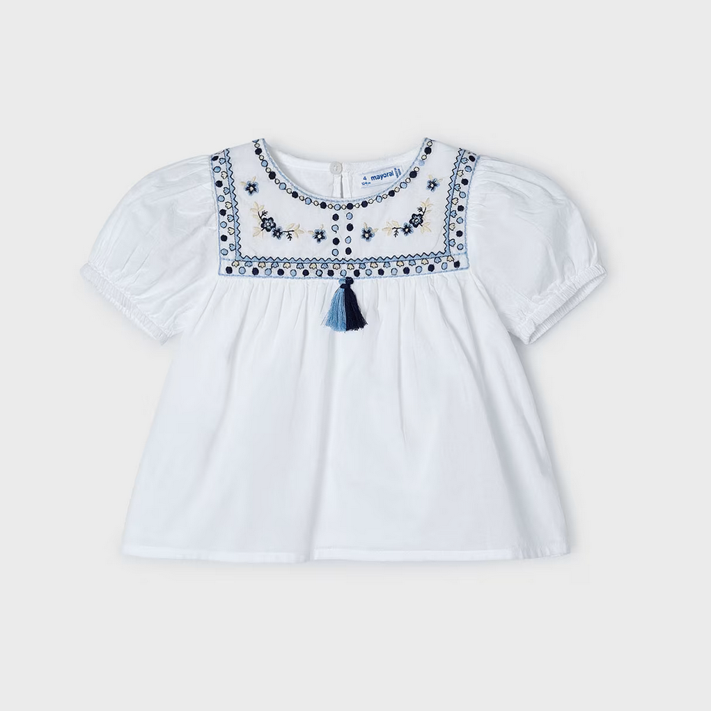 Mayoral Mädchenbluse bestickt 3180 027