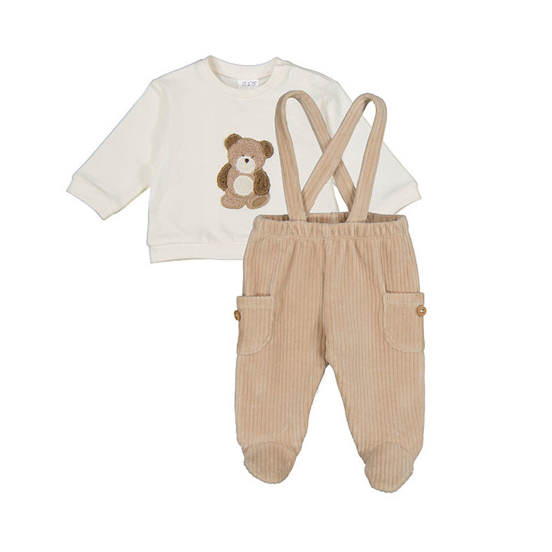 Mayoral set trousers with foot 2512 wood