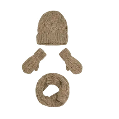MAYORAL - Set Mütze, Schal, Handschuhe Mädchen Beige