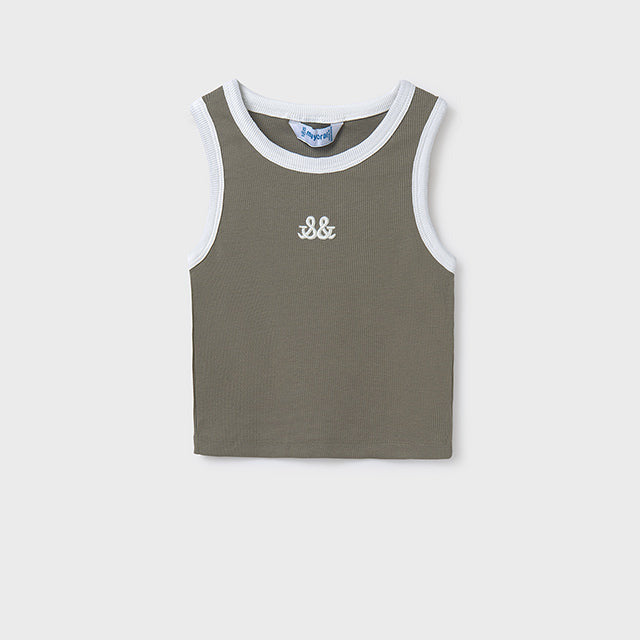Mayoral Tanktop bestickt 6032 012 Moos