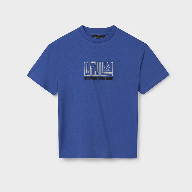 Mayoral Teenager T-Shirt Basic Blau kurzarm 840 069