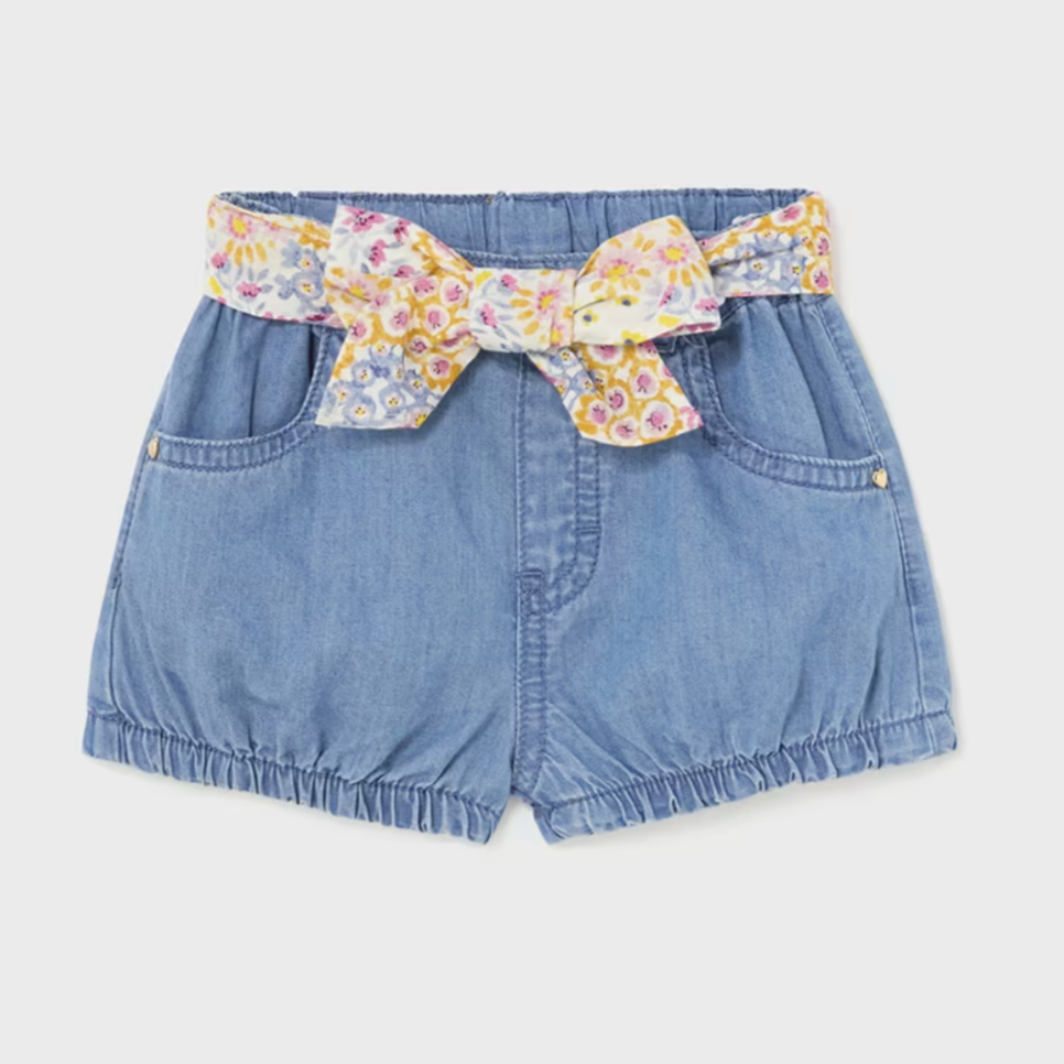 Mayoral shorts with bow belt Better Cotton Baby 1218 067 middle