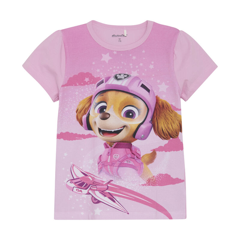 Minymo T-Shirt kurzarm Girl Paw Patrol 6698 5650 light rose