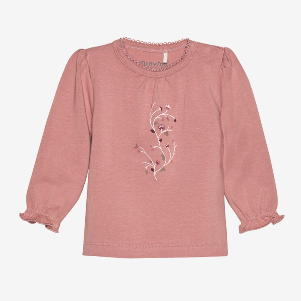 Minymo T-shirt maniche lunghe rosa cenere 113211