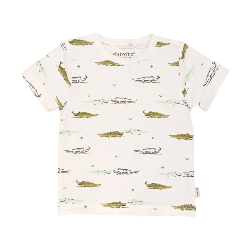 Minymo T-Shirt Bébé Garçon Crocodile 113551 1606 Immaculé