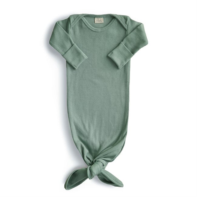 Mushie Baby Body Knotted Long Sleeve Organic Cotton Roman Green 2650156