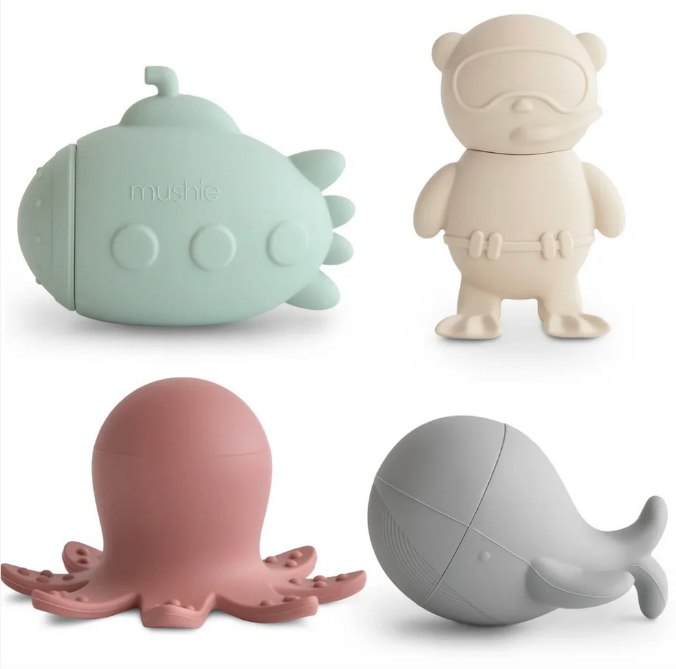 Mushie Badespielset Sealife 4er Set