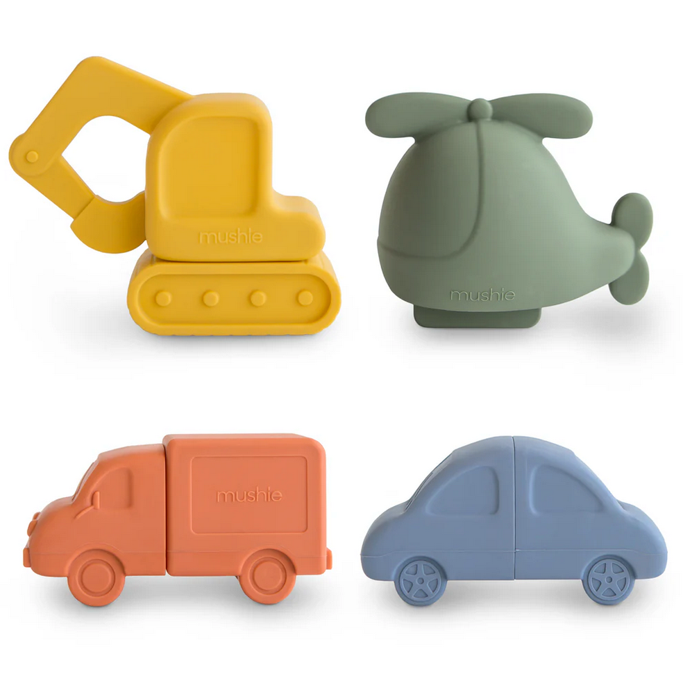 Mushie Badespielzeug 4-er Set Fahrzeuge 101324