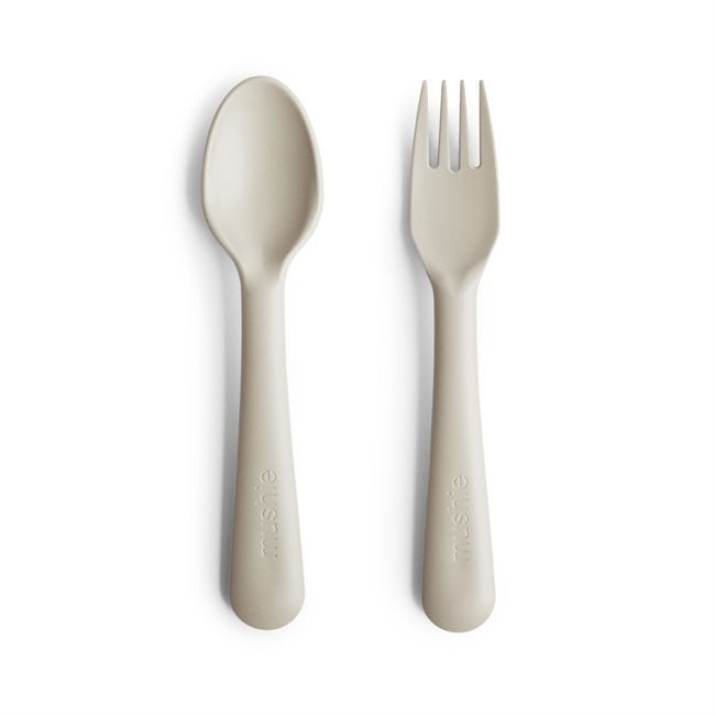 Mushie Besteck Löffel und Gabel Fork & Spoon Ivory 2380094