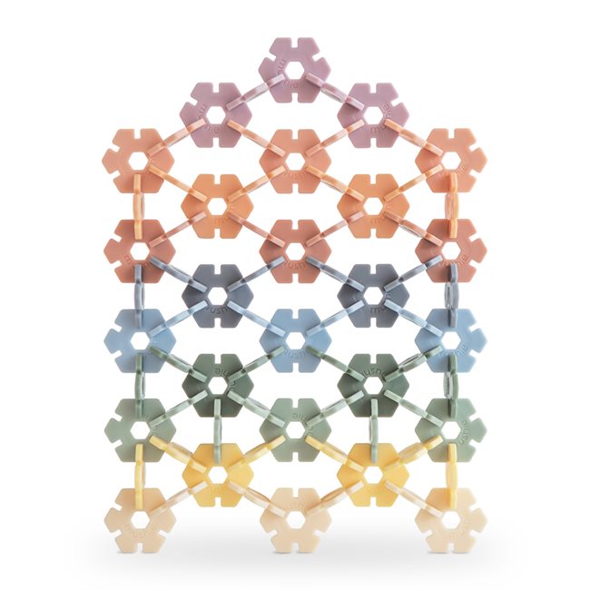 Mushie Baukasten Set HEX 101528 Connect building toy set