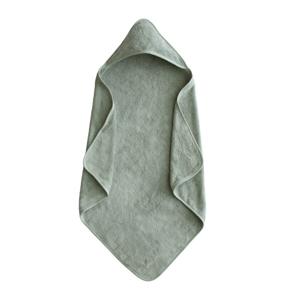 Poncho de baño con toalla con capucha para bebé Mushie Moss 2940547