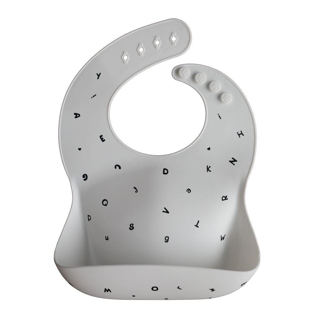 Mushie Silikonlätzchen White Letters Alphabet 2500216