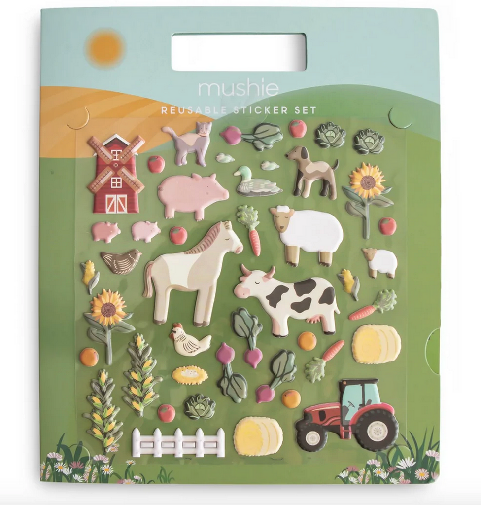 Mushie Sticker Set Farm wiederverwendbar 101567