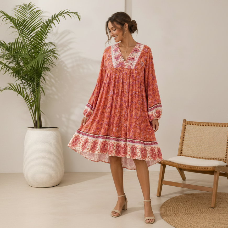 Salty Skin Kleid Boho Colom