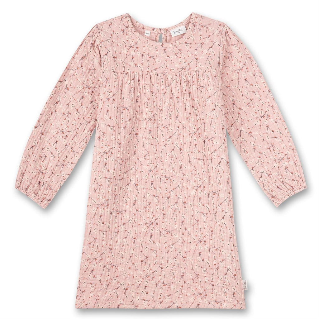 Sanetta haljina za djevojčice muslin roze 11147