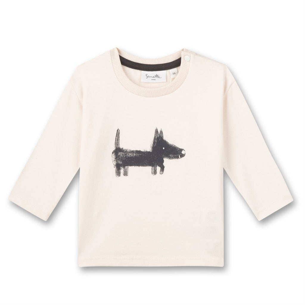 Sanetta long-sleeved shirt 11337 uni with dog