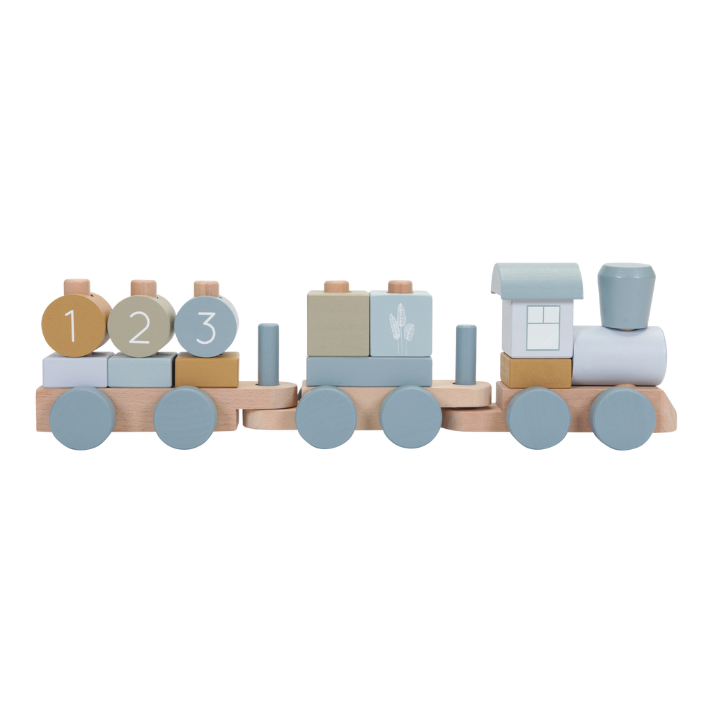 LITTLE DUTCH - Holz-Eisenbahn mit Steck-Formen Ocean personalisierbar LD8036