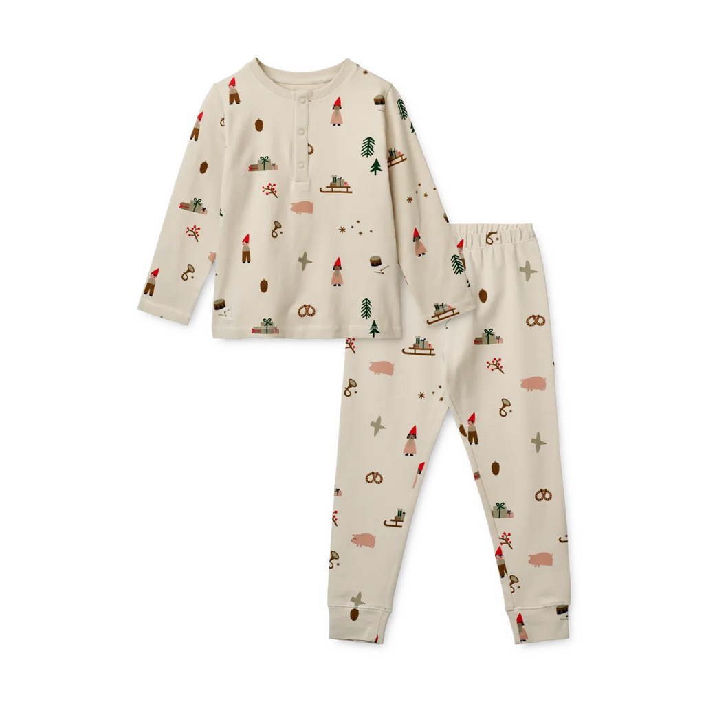 LIEWOOD - Organic Wilhelm Holiday Sandy pajamas