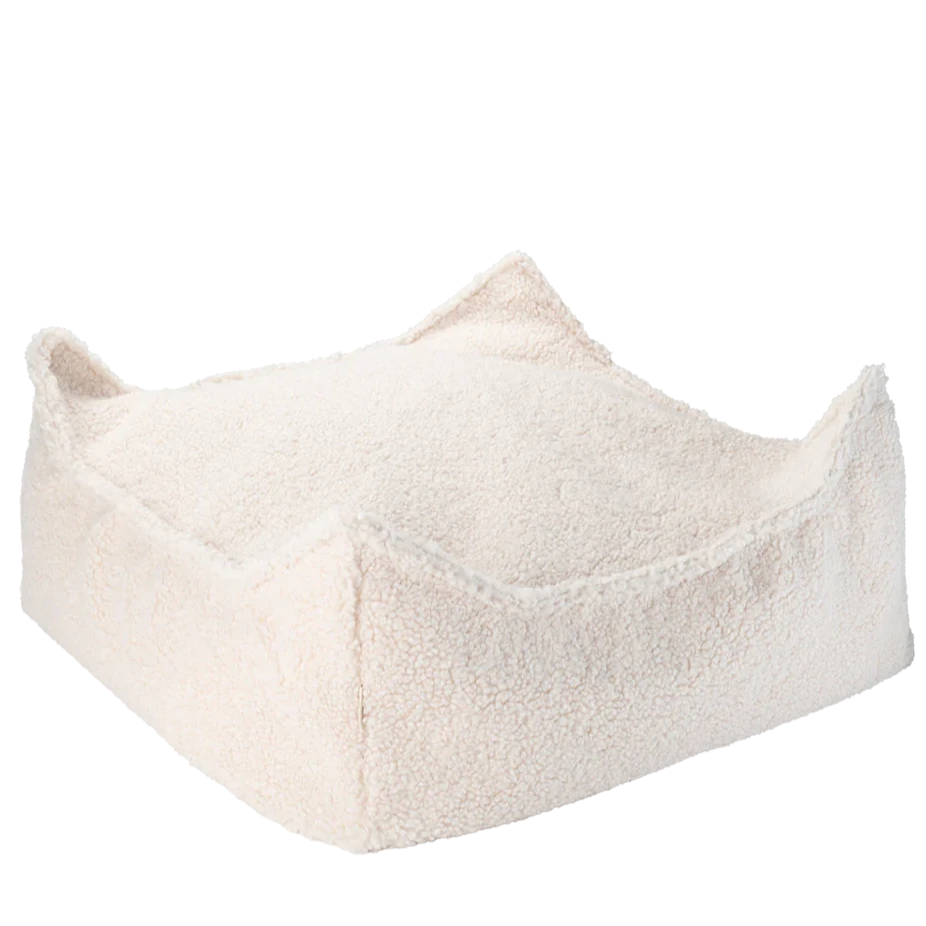 wigiwama ottoman square cream white eckig beige