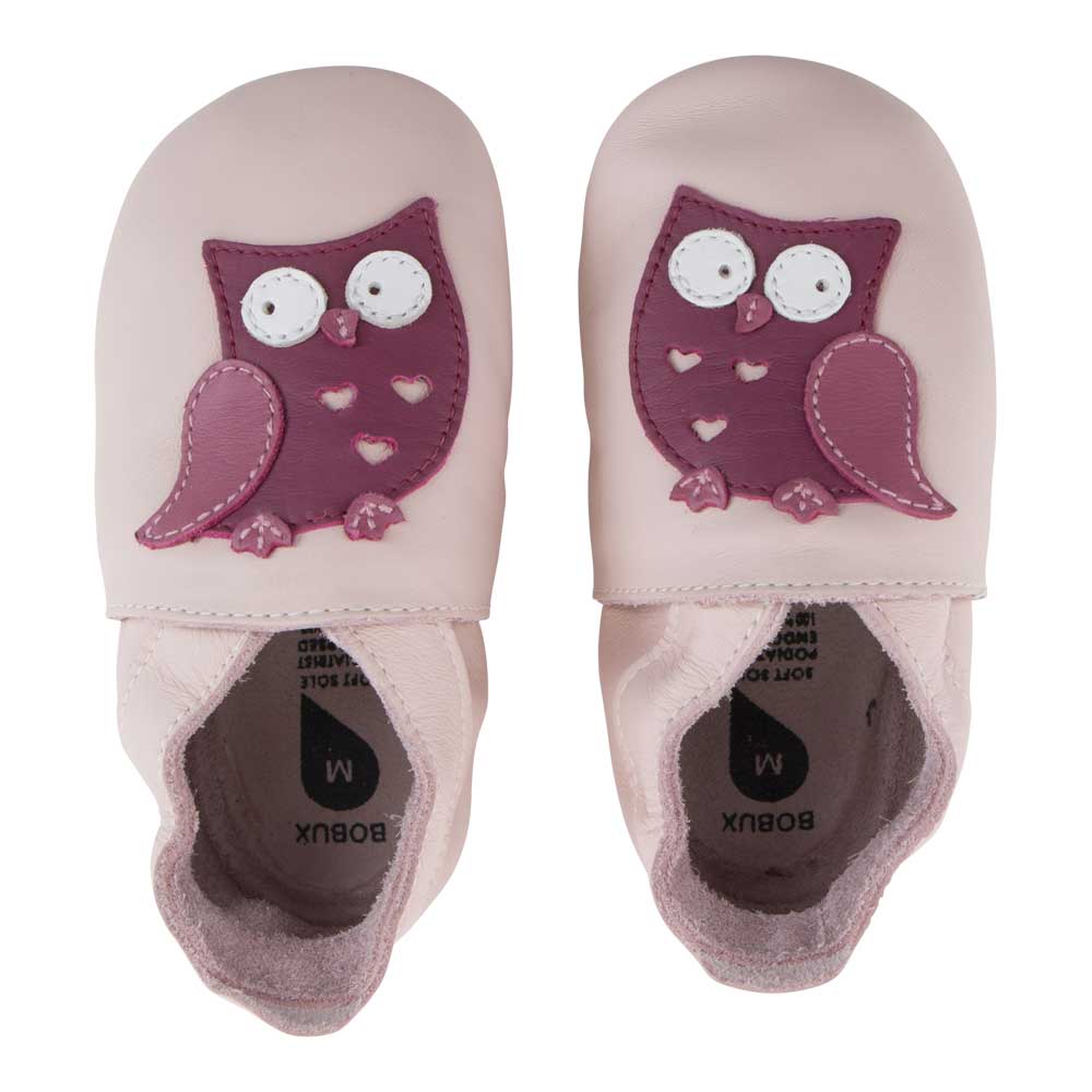 BOBUX Lederfinken Krabbelschuhe Owl Blossom - Main Image