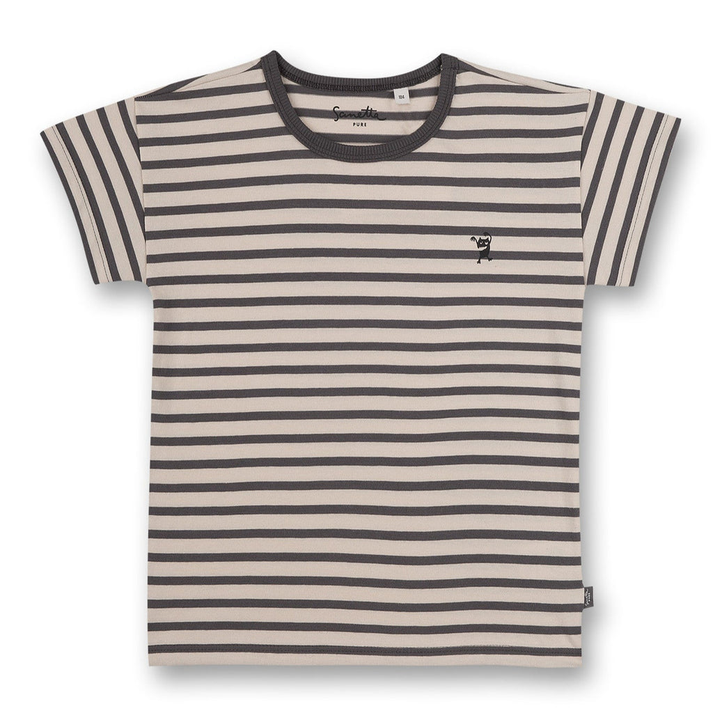 Sanetta Unisex T-Shirt Dark Gray Stripes 10620