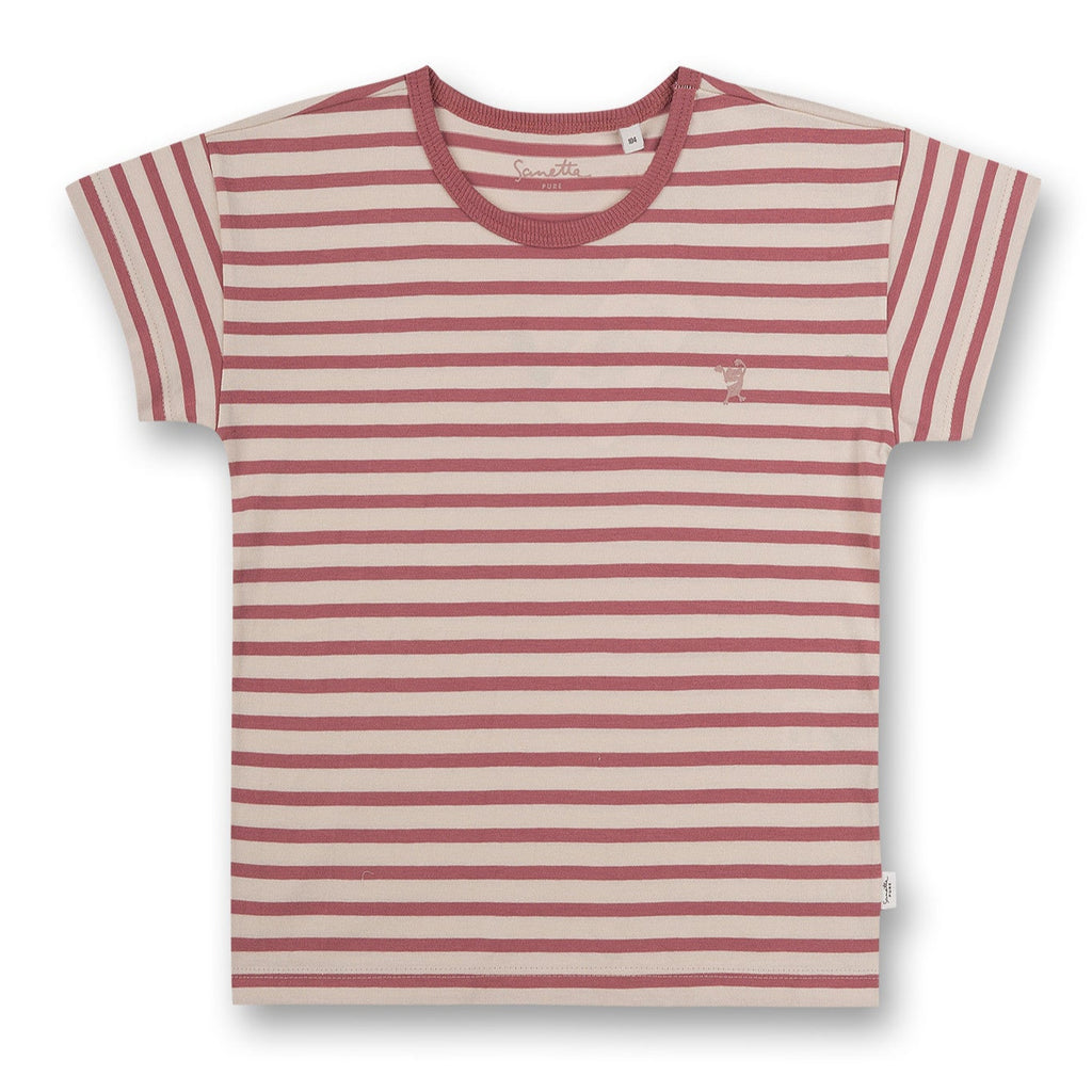 T-shirt bambina Sanetta righe rosa 10620
