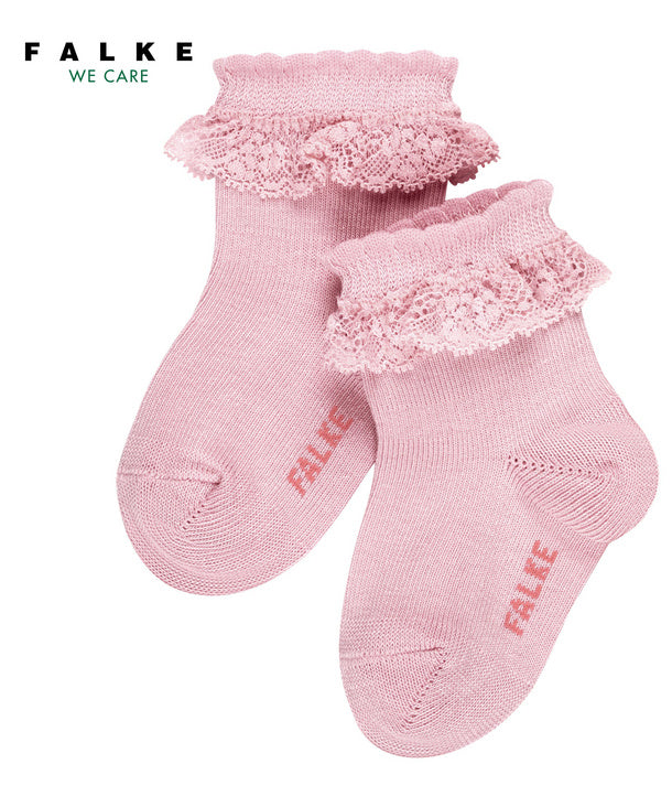 FALKE - Dantelli Bebek Çorabı Romantik Pembe