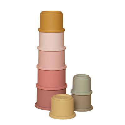 LITTLE DUTCH - Taza de bañera Toy Stacking Tower 8 piezas rosa 2008003