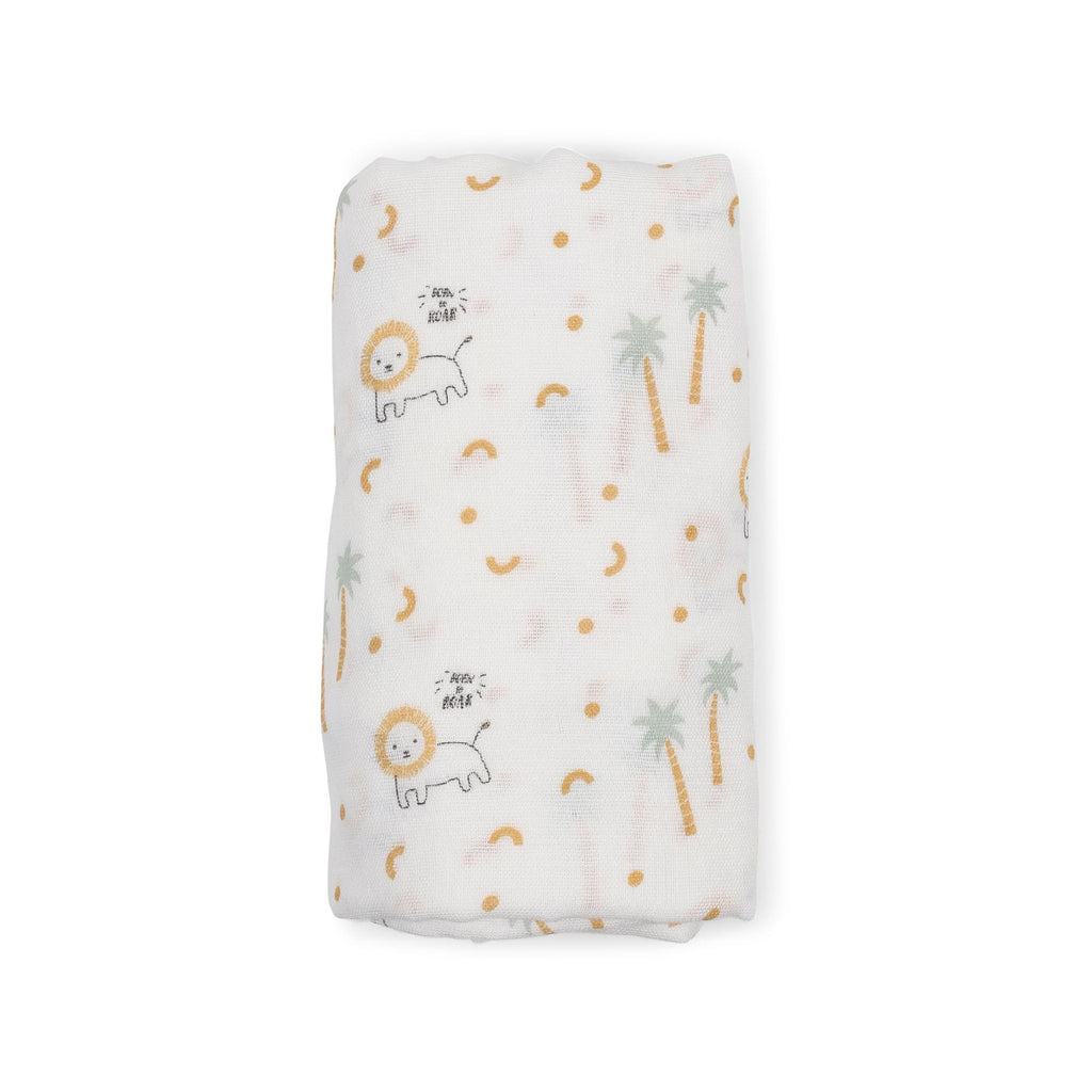 Bonjour Bébé - Swaddle Pucktuch Nairobi Bambus Baumwolle weiss 120x120 cm